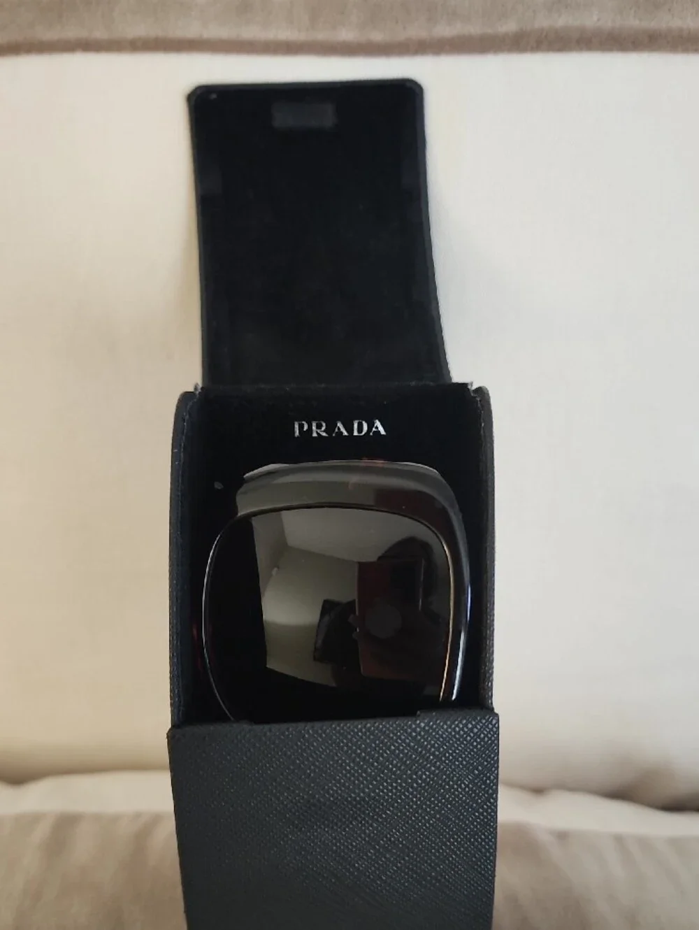 Prada SPR 32P Oversized Tortoiseshell Sunglasses with Brown Gradient Lenses